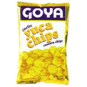 Goya Garlic Yuca Chips 4 oz   Cassava Chips  Grocery 