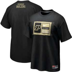 Nike Purdue Boilermakers 2011 Team Issue T shirt   Black (Large 