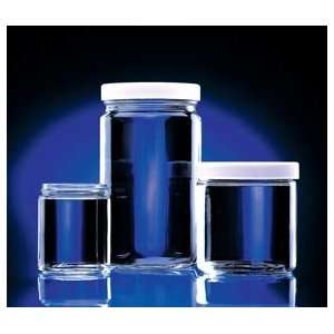 Fisherbrand Certified Clean Clear Glass Straight Sided Jars, Jar Clr 