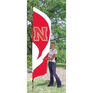   Cornhuskers Flag Tall Team Feather College Flag Patio, Lawn & Garden