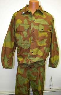 Vintage Italian Army Military Uniform Camoulage Suit  