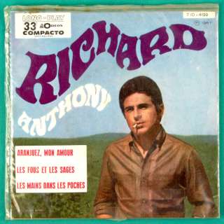 RICHARD ANTHONY ARANJUEZ, MON AMOUR *1967* EP BRAZIL  