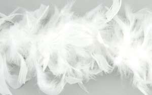Feather Boa With Chandelle Trim 72   White  