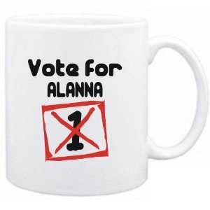  Mug White  Vote for Alanna  Female Names Sports 