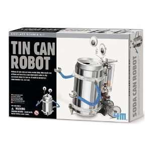  TS 3653/CS5 Casepack of 5 Tin Can Robots   Green Science 