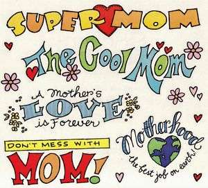 Frances Meyer Super Mom Motherhood Mommy Words Stickers  