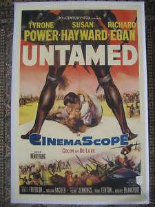 ZULU South Africa 1955 POSTER Tyrone Power Helga Moray Susan Hayward 