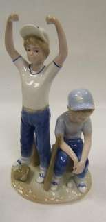 Paul Sebastian 1989 Baseball statue 2 boys Win Loose  