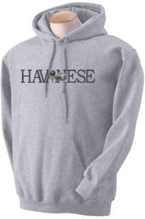 Havanese Toy Dog Embroidered Crew Neck Hooded Sweatshirt Sm Med L XL 