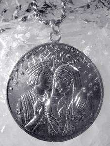 Hindu Radha Krishna Love Charm Om Sterling silver Om  