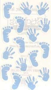 Frances Meyer Newborn Blue Baby Boy Blue Foot Prints Announcement 
