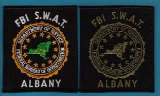 ALBANY NEW YORK FBI SWAT 2 PATCH SET  