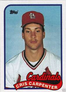 1989 CRIS CARPENTER TOPPS #282 RC  