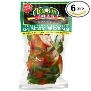 Todds Treats Gummy Worms, 9 Ounce Bags Grocery & Gourmet Food