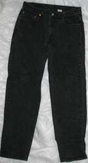 Mens 550 Levis 34 34 Straight Leg Black Denim Jeans Pants  