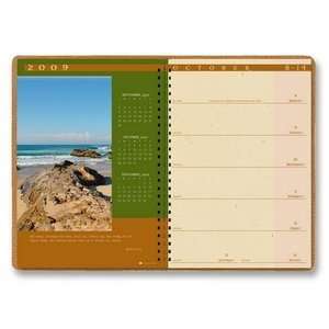 Landscapes Weekly Planner, Unruled, 7 x 10, Brown, 2012 