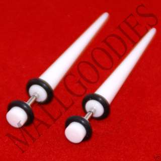 0102 Fake Cheater Illusion Stretchers Tapers 6G White  