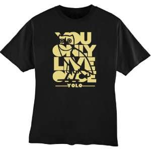 YOLO You Only Live Once Owl T shirt Small by DiegoRocks