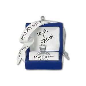  4059 Ring Box Personalized Christmas Holiday Ornament 