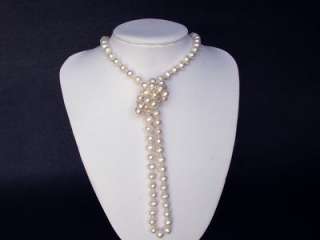 necklace 60 FW White Pearls 9mm Round Baroque  
