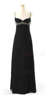 Black Prom Evening Dress Gown Ball Robe Bridemaids size  