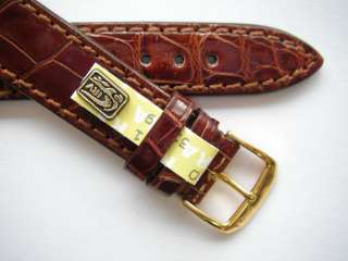 Rios1931 alligator handmade thin Mahogany watch band  