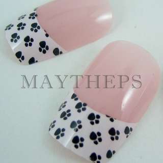 24 DESIGNER French Acrylic Nail Full Tips Series A  