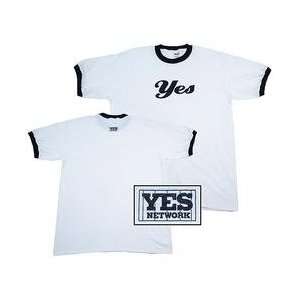  YES Network Ringer T shirt   White XX Large Sports 