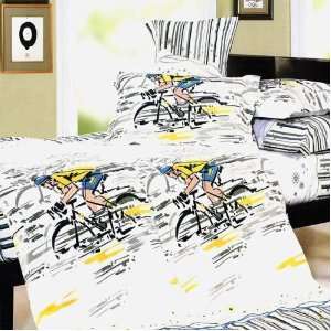  Blancho Bedding   Bike Sporting Style 100 Cotton 4PC Duvet 