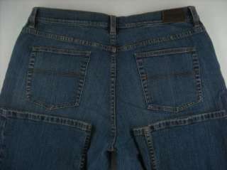 LL Bean Straight Leg Stretch Denim Blue Jeans Womens Pant Sz 14 16 R 