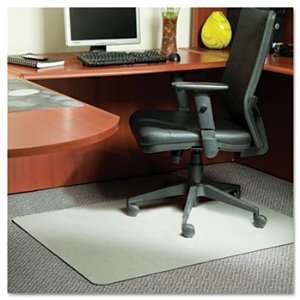   Design Series Laminate Chair Mat, 60w x 46l, Brushed Stainless Steel