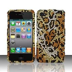  Diamond/ Rhinestone Snap on Hard Case for Iphone 4/ 4s Gold/ Yellow 