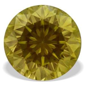  0.18 Ct Canary Yellow Color Round Real Diamond Jewelry