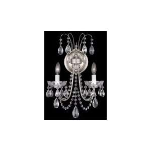 Schonbek LU0004N 48H Lucia 2 Light Wall Sconce in Antique Silver with 