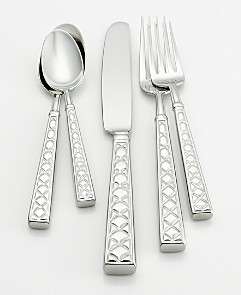 KATE SPADE CLASSIC QUILTED FLATWARE 69PC SET NEW NEW  