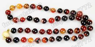 20 BROWN Colors Onyx Beaded Necklace #1010  