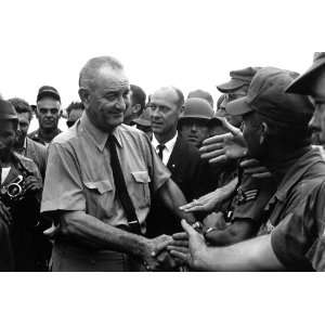  President Lyndon Johnson Poster Vietnam War U.S. Military 