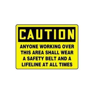  CAUTION ANYONE WORKING OVER THIS AREA SHALL WEAR A SAFETY 