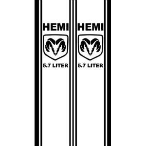   Panel Decal fit Dodge Trucks   with HEMI, RAM and 5.7 Liter cutouts