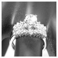 Gorgeous Stackable CZ Wedding/Engagement Ring sz 8  