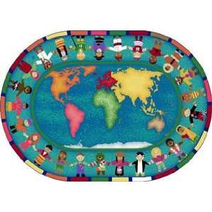  Hands Around The World Rug   10.75 Foot x 13.15 Foot Rect 