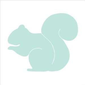 Silhouette   Squirrel Stretched Wall Art Size 28 x 28, Color Sea 