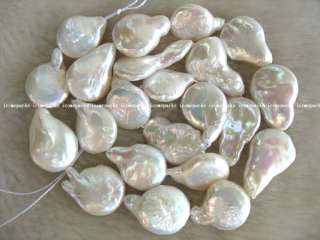 15.5 AAA 15 20×4 5(thick)mm white baroque drop pearls  