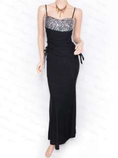 Gorgeous Sequins Ribbons Gown Party Prom Evening Maxi Long Dress 