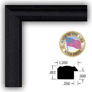 25 Black Stain on Solid Red Oak Picture Frame 847274099534  