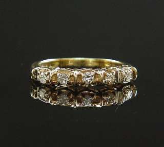 DARLING ESTATE 14K DIAMOND WEDDING ANNIVERSARY HALF ETERNITY BAND RING 