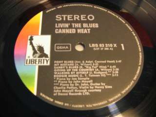 Canned Heat LIVING THE BLUES   Liberty LBS 83210/11 X   2 LP Set 