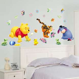 Cute&Lovely wallpapers Winnie Vigny bear and Tigger wall paste  