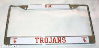 USC TROJANS Chrome License Plate Frame #2   New**  