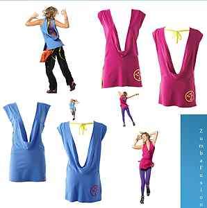 ZUMBA Z PERFORMANCE SLEEVELESS V NECK Size M , Multi Colors 